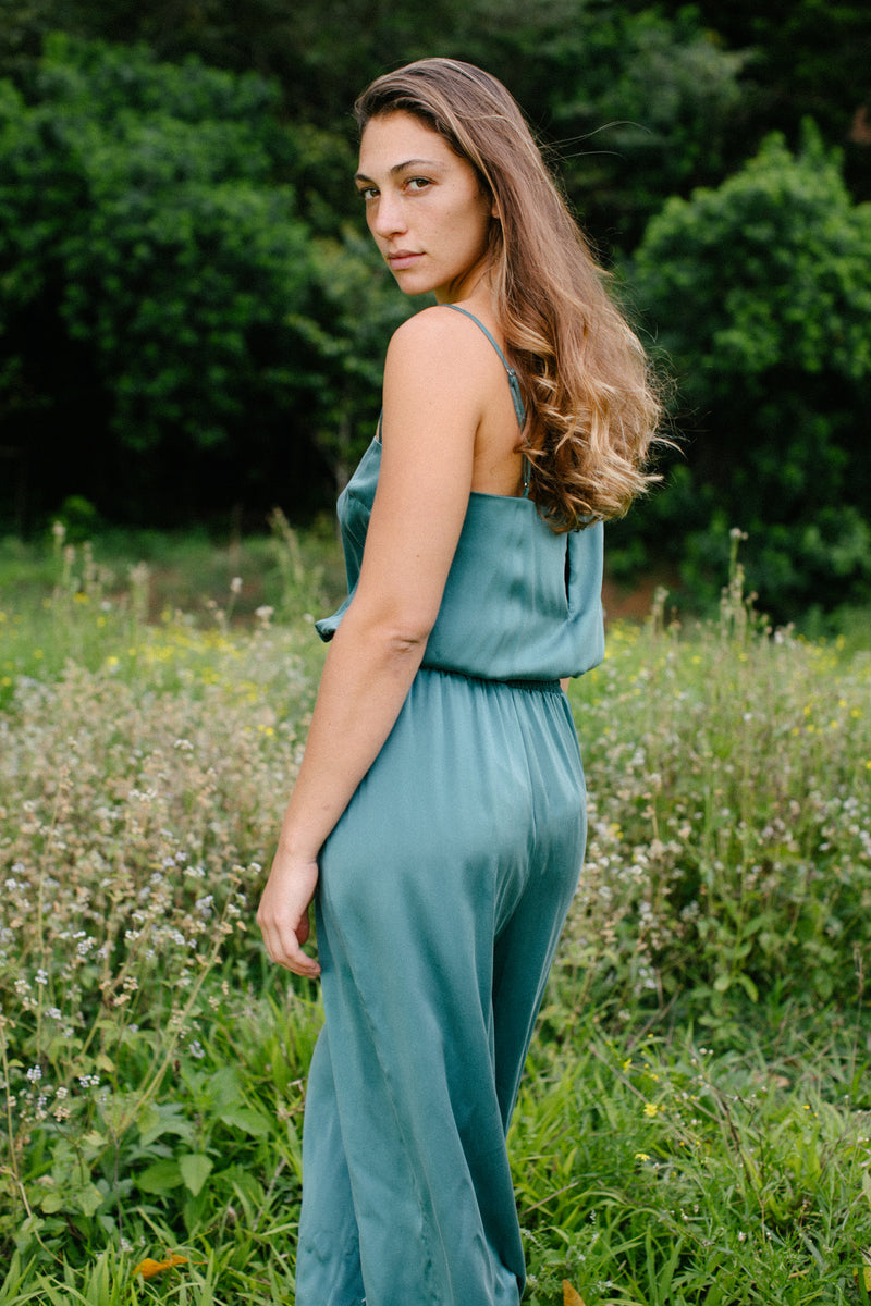 The Green Flowered Milkweed Jumpsuit – Ocean Prairie