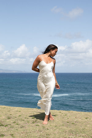 The Prairie Wildrye Slip dress in Baby's-Breath Extra Large / White The Prairie Wildrye Slip dress in Baby's-Breath Extra Large / White