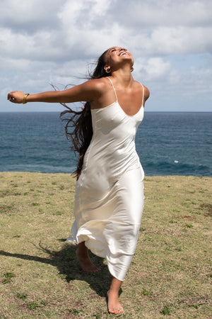 bydee orphic slip dress The Prairie Wildrye Slip dress in Baby's-Breath Extra Large / White